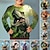 billiga pojkes 3d t-shirts-Pojkar 3D Grafisk Djur Dinosaurie T-shirt Långärmad 3D-tryck Sommar Vår Höst Sport Mode Streetwear Polyester Barn 3-12 år Utomhus Ledigt Dagligen Normal