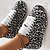 billige Sneakers til kvinner-Dame Treningssko Plattform joggesko utendørs Daglig Leopard Flat hæl Rund Tå Mote Sportslig Fritid Gange Fuskelær Snøring Flerfarget