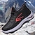 cheap Men&#039;s Sneakers-Men&#039;s Sneakers Sporty Look Running Walking Sporty Casual Outdoor Daily Elastic Fabric Breathable Comfortable Slip Resistant Lace-up Black Red Black gray Dark Green Winter