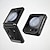 olcso Samsung-tokok-telefon Ügy Kompatibilitás Samsung Galaxy Z Flip 5 Magsafe-el és Képernyővédő Karcmentes Vezeték nélküli töltés támogatása Retro TPU PC PU bőr