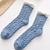 cheap Home Socks-Autumn And Winter Thickened Warm Solid Fried Dough Twists Coral Velvet Sleep Socks, Medium Tube Household Socks,One size fits all women