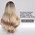 abordables Pelucas sintéticas de moda-ombre rubio cabello largo y rizado cabello largo con flequillo apariencia natural peluca sintética resistente al calor fiesta diaria adecuada para mujeres de moda 26 pulgadas