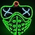 cheap Novelties-New Luminous LED Green Mask Neon Light Up Horror Mask Halloween Party Decoration Glowing Masks Festival Costume Props