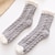 cheap Home Socks-Autumn And Winter Thickened Warm Solid Fried Dough Twists Coral Velvet Sleep Socks, Medium Tube Household Socks,One size fits all women