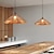 cheap Island Lights-Modern Hanging Lamp Geometric Pendant Light Shade Natural Wooden Corridor Lighting Chandelier Ceiling Lamp for Bedroom Kitchen Island Farmhouse 110-240V