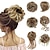 billiga Chinjonger-6-pack stökiga bulle hårbitar för kvinnor hårbullar hårbit hästsvansar hårförlängningar hästsvansförlängning för kvinnor mix blond 27/613