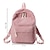 olcso Hátizsákok-Női hátizsák Iskolatáska hátizsák Napi Tömör szín Kordbársony Állítható Nagy kapacitás Cipzár Fekete Mandula Arcpír rózsaszín