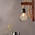 voordelige Wandarmaturen-natuurlijke vezel touw bruine wandlamp kit schaduwrijk 1 kop cottage wandmontage lamp industriële vintage schanslampen met houten achterplaat voor bar hal restaurant 110-240v