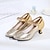 ieftine Pantofi Dans Clasic &amp; Modern-Pentru femei Pantofi Moderni Performanță Petrecere / Seară Bal Sandale de cristal Călcâi Despicare Toc Cubanez Buclă Adulți Argintiu Auriu