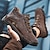 levne Pánské ručně vyráběné boty-Pánské Boty Retro Ručně vyráběné boty Komfortní boty Chůze Na běžné nošení Denní Kůže Pohodlné Kotníčkové Povaleč Tmavě červená Černá Khaki Jaro Podzim