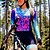 billige Tøjsæt til kvinder-Dame Triatletdragt Langærmet Bjerg Cykling Vej Cykling Blå Orange Cykel Hurtigtørrende Letvægt Lycra Sport Geometrisk Tøj