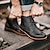 cheap Work Boots-Men&#039;s Boots Motorcycle Boots Work Boots Vintage Classic Casual Daily PU Booties / Ankle Boots Lace-up Black Brown Summer Fall Winter