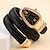 お買い得  クォーツ腕時計-女性 クォーツ ミニマリスト ファッション ブリンブリン ラインストーン ワールドタイム デコレーション レザー 腕時計