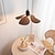 abordables Éclairages pour îlot-Lampe à suspension LED en tissu de bois, lampe suspendue pour loft, hauteur réglable, lampe suspendue pour chambre à coucher, bar, café, table de bureau, lampes suspendues 110-240v