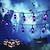 abordables Luces decorativas-luces de cadena solares de halloween al aire libre impermeable murciélago fantasma araña cráneo luz de mano 6.5m 30leds 8 modos halloween patio patio jardín balcón cerca halloween fiesta al aire libre