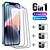 cheap iPhone Screen Protectors-3+3Pack Screen Protector + Camera Lens Protector For Apple iPhone 15 Pro Max Plus iPhone 15 Pro Max Plus 14 13 12 11 Tempered Glass 9H Hardness Anti Bubbles Anti-Fingerprint High Definition 3D Touch