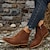 preiswerte Chelsea -Stiefel-Damen Stiefel Chelsea-Stiefel Stiefeletten Täglich Gehen Feste Farbe Stiefeletten Stiefeletten Winter Schnalle Blockabsatz Spitze Zehe Elegant Vintage Komfort PU Halbschuhe Dunkelbraun Schwarz Khaki