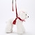 billige Hundehalsbånd og bånd-hundetrekktau liten hundebryststropp hvit rutete v-formet bamse bryststropp kjæledyrutstyr