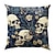 billige Halloween soveværelse-dobbelt side pudebetræk 1 stk skelet blomst blød dekorativ firkantet pudebetræk pudebetræk til soveværelse stue sofa sofa stol dekorationer
