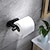 billige Baderomsgadgeter-1 stk klebende toalettpapirholder - selvklebende svart toalettpapirrullholder veggfeste for bad og kjøkken, sus-304 rustfritt stål