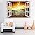 voordelige Muurstickers-strand zeemeeuw 3d valse raam landschap muursticker slaapkamer en woonkamer decoratie schilderij 57*90cm
