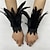 cheap Wearable Accessories-Carnival Feather Bracelet Halloween Performance Ball Lace Feather Bracelet Gothic Style Feather Bracelet Accessories