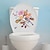 cheap Decorative Wall Stickers-Birds Flowers Toilet Seat Lid Stickers, Self-Adhesive Bathroom Wall Sticker, Floral Birds Butterfly Toilet Seat Decals, DIY Removable Waterproof Toilet Sticker, for Bathroom Cistern Decor