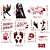 abordables Autocollants d&#039;Halloween-Lot de 8 feuilles d&#039;autocollants pour fenêtre d&#039;Halloween - Empreinte de main effrayante - Autocollant mural pour sol - Autocollants effrayants pour fenêtre d&#039;Halloween - Autocollants en verre