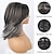 cheap Synthetic Trendy Wigs-Dark Gray Ombre Layered Wigs with Curtain Bangs for Black Women,Synthetic Short Gray Highlight Wavy Layered Curly ,Black ang Grey Wavy Bob Wig for Daily Use