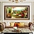 cheap Famous Paintings-Handmade Oil Painting Canvas Wall Art Decoration Impression Scenery Mediterranean Vintage Garden View for Home Decor Rolled Frameless Unstretched Painting