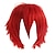 billiga Kostymperuk-kort röd peruk fluffig helhuvud peruk män kvinnor taggigt hår anime cosplay peruk lurvig peruk röd vuxna barn