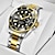 זול שעוני קוורץ-LIGE שעון יד קווארץ ל גברים אנלוגי קווארץ אופנה זורח עסקים פאר יום יומי עמיד במים לוח שנה יום תאריך סגסוגת מתכת אל חלד