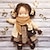 abordables accesorios de fotomatón-Muñeca Waldorf de cuerpo de algodón, muñeca artista hecha a mano, mini muñeca de vestir diy (oso accesorio no incluido)