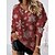 cheap Sweaters &amp; Cardigans-Women&#039;s Pullover Sweater Jumper Jumper Crochet Knit Print Tunic V Neck Snowflake Christmas Stylish Casual Drop Shoulder Fall Winter White Wine S M L