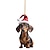 olcso Karácsonyi dekoráció-kutyaautó akasztódísz, akril 2d lapos nyomott kulcstartó, opcionális akril dísz és autós visszapillantó tükör kiegészítők emlék ajándékcsomag