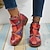 abordables Botines-Mujer Botas Botas holgadas Zapatos estampados Tallas Grandes Diario Paseo Bloque de color 3D Botines Botines Invierno Tacón Cuadrado Dedo redondo Elegante Casual Confort Zapatos de Paseo Cuero