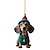 voordelige Kerstdecoraties-hangend ornament voor hondenauto, 2D plat bedrukte sleutelhanger van acryl, optioneel acrylornament en auto-achteruitkijkspiegelaccessoires, herdenkingsgeschenkenpakket