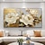 cheap Floral/Botanical Paintings-Wall White Flower Canvas Picutre Hand Made Abstract Flowers Oil Painting Pop Art Modern Picture For Living Room Home Decoration