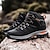 cheap Hiking Boots-Men&#039;s Boots Plus Size Hiking Boots Trekking Shoes Hiking Sporty Casual Outdoor Daily PU Booties / Ankle Boots Lace-up Black Army Green Gray Fall Winter