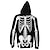 cheap Anime Tracksuit Set-Halloween Skull Skeleton Outfits Hoodie Tracksuit Anime 3D Graphic For Couple&#039;s Men&#039;s Women&#039;s Adults&#039; Halloween Carnival Masquerade 3D Print Casual Daily