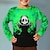 cheap Boy&#039;s 3D T-shirts-Halloween Boys 3D Skull T shirt Tee Long Sleeve 3D Print Fall Winter Sports Fashion Streetwear Polyester Kids 3-12 Years Halloween Casual Regular Fit