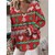 cheap Sweaters &amp; Cardigans-Women&#039;s Pullover Sweater Jumper Jumper Crochet Knit Print V Neck Snowman Christmas Holiday Casual Soft Fall Winter Red Brown Black S M L
