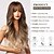 economico Parrucche trendy sintetiche-parrucche bionde ombre marroni 24 parrucche sintetiche lunghe con parrucche per capelli permanenti termiche naturali ad alta densità per le donne