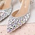 baratos Sapatos de Noiva-sapatos de casamento sandálias para noiva mulheres sapatos de noiva fivela brilhante couro falso fantasia salto estilingue bico fino clássico plus size prata rosa roxo escuro