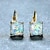cheap Earrings-Women&#039;s Earrings Classic Precious Fashion Cool Earrings Jewelry Gold Square White Opal / Gold square red and green opal / Gold Square Blue Opal For Party Christmas 1 Pair