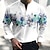 voordelige Henley-shirt-Voor heren Overhemd Bloemig Grafische prints V-hals Geel Rood blauw Paars Groen Buiten Straat Lange mouw Afdrukken Kleding Modieus Streetwear Ontwerper Casual