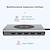 cheap USB Hubs-13 IN 1 USB C HUB Adapter with Wireless Charging USB C To HDMI 3.5mm Jack Audio SD TF HDMI VGA RJ45 USB3.0 Docking Station for MacbookPRO