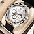 cheap Quartz Watches-Olevs Men&#039;s Quartz Watch Sports Wristwatch Luminous Chronograph Calendar Multifunction Timing Waterproof Silicone Strap Watch