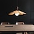 abordables Éclairages pour îlot-Lampe à suspension LED en tissu de bois, lampe suspendue pour loft, hauteur réglable, lampe suspendue pour chambre à coucher, bar, café, table de bureau, lampes suspendues 110-240v