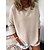 cheap Sweaters &amp; Cardigans-Women&#039;s Pullover Sweater Jumper Jumper Ribbed Knit Oversized Crew Neck Solid Color Outdoor Daily Stylish Casual Fall Winter Khaki S M L